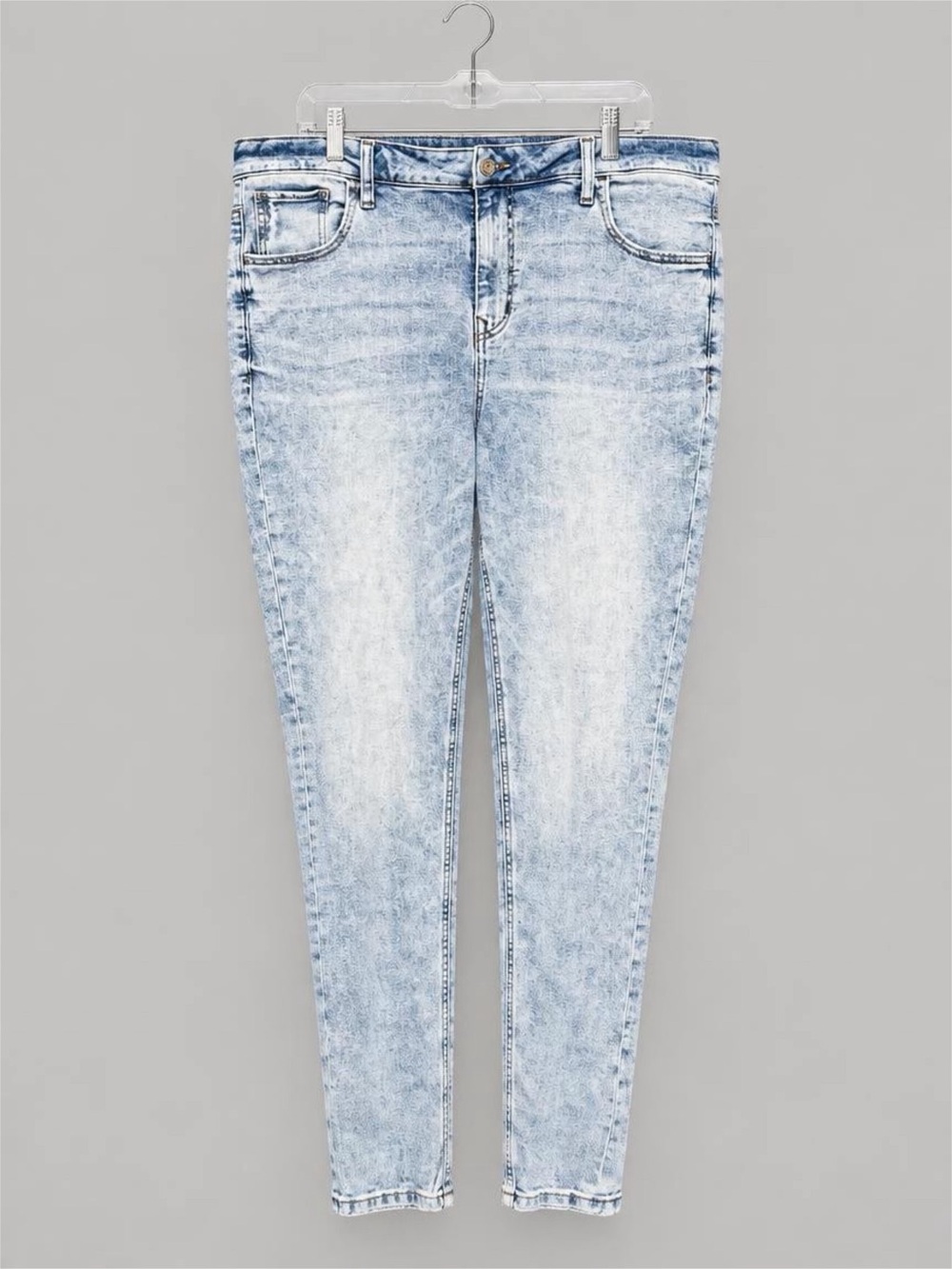 High-Rise Light Blue Skinny Jeans for Women - 20W Long